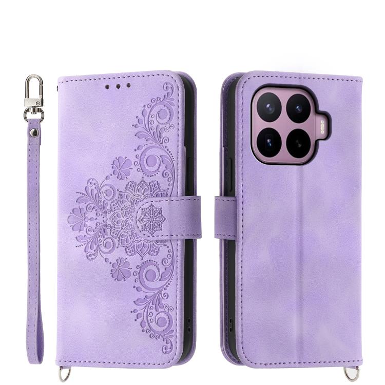 Skin Feel Flowers Embossed Wallet Leather Phone Case, For Xiaomi Poco C95 Pro, For Xiaomi 17 Max 5G, For Xiaomi 17T Pro 5G, For Xiaomi 17T 5G, For Xiaomi 17 Pro Max, For Xiaomi 17 Pro, For Xiaomi 17, For Xiaomi Poco M7 4G 171mm, For Xiaomi 15T Pro 5G