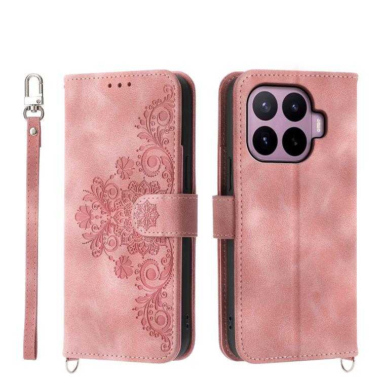 Skin Feel Flowers Embossed Wallet Leather Phone Case, For Xiaomi Poco C95 Pro, For Xiaomi 17 Max 5G, For Xiaomi 17T Pro 5G, For Xiaomi 17T 5G, For Xiaomi 17 Pro Max, For Xiaomi 17 Pro, For Xiaomi 17, For Xiaomi Poco M7 4G 171mm, For Xiaomi 15T Pro 5G