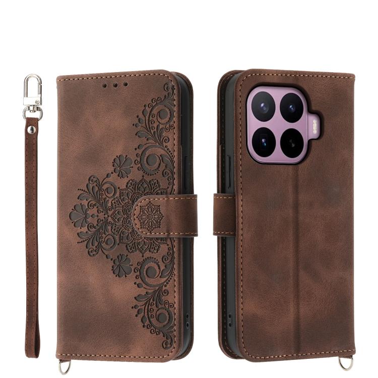 Skin Feel Flowers Embossed Wallet Leather Phone Case, For Xiaomi Poco C95 Pro, For Xiaomi 17 Max 5G, For Xiaomi 17T Pro 5G, For Xiaomi 17T 5G, For Xiaomi 17 Pro Max, For Xiaomi 17 Pro, For Xiaomi 17, For Xiaomi Poco M7 4G 171mm, For Xiaomi 15T Pro 5G