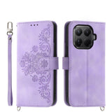 Skin Feel Flowers Embossed Wallet Leather Phone Case, For Xiaomi Poco C95 Pro, For Xiaomi 17 Max 5G, For Xiaomi 17T Pro 5G, For Xiaomi 17T 5G, For Xiaomi 17 Pro Max, For Xiaomi 17 Pro, For Xiaomi 17, For Xiaomi Poco M7 4G 171mm, For Xiaomi 15T Pro 5G