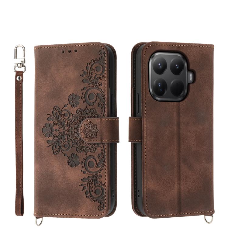 Skin Feel Flowers Embossed Wallet Leather Phone Case, For Xiaomi Poco C95 Pro, For Xiaomi 17 Max 5G, For Xiaomi 17T Pro 5G, For Xiaomi 17T 5G, For Xiaomi 17 Pro Max, For Xiaomi 17 Pro, For Xiaomi 17, For Xiaomi Poco M7 4G 171mm, For Xiaomi 15T Pro 5G