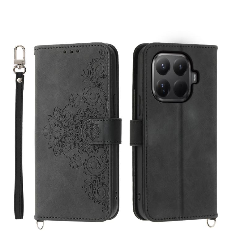 Skin Feel Flowers Embossed Wallet Leather Phone Case, For Xiaomi Poco C95 Pro, For Xiaomi 17 Max 5G, For Xiaomi 17T Pro 5G, For Xiaomi 17T 5G, For Xiaomi 17 Pro Max, For Xiaomi 17 Pro, For Xiaomi 17, For Xiaomi Poco M7 4G 171mm, For Xiaomi 15T Pro 5G