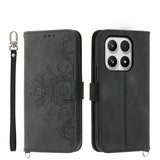 Skin Feel Flowers Embossed Wallet Leather Phone Case, For Xiaomi Poco C95 Pro, For Xiaomi 17 Max 5G, For Xiaomi 17T Pro 5G, For Xiaomi 17T 5G, For Xiaomi 17 Pro Max, For Xiaomi 17 Pro, For Xiaomi 17, For Xiaomi Poco M7 4G 171mm, For Xiaomi 15T Pro 5G