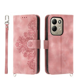 Skin Feel Flowers Embossed Wallet Leather Phone Case, For Xiaomi Poco C95 Pro, For Xiaomi 17 Max 5G, For Xiaomi 17T Pro 5G, For Xiaomi 17T 5G, For Xiaomi 17 Pro Max, For Xiaomi 17 Pro, For Xiaomi 17, For Xiaomi Poco M7 4G 171mm, For Xiaomi 15T Pro 5G