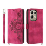 Skin Feel Flowers Embossed Wallet Leather Phone Case, For Xiaomi Poco C95 Pro, For Xiaomi 17 Max 5G, For Xiaomi 17T Pro 5G, For Xiaomi 17T 5G, For Xiaomi 17 Pro Max, For Xiaomi 17 Pro, For Xiaomi 17, For Xiaomi Poco M7 4G 171mm, For Xiaomi 15T Pro 5G