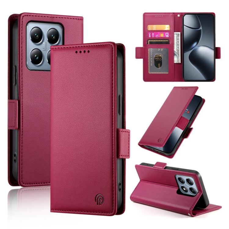 Side Buckle Magnetic Frosted Leather Phone Case, For Xiaomi 15, For Xiaomi 14T Pro, For Xiaomi 14T