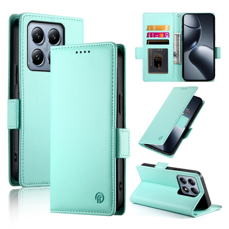 Side Buckle Magnetic Frosted Leather Phone Case, For Xiaomi 15, For Xiaomi 14T Pro, For Xiaomi 14T