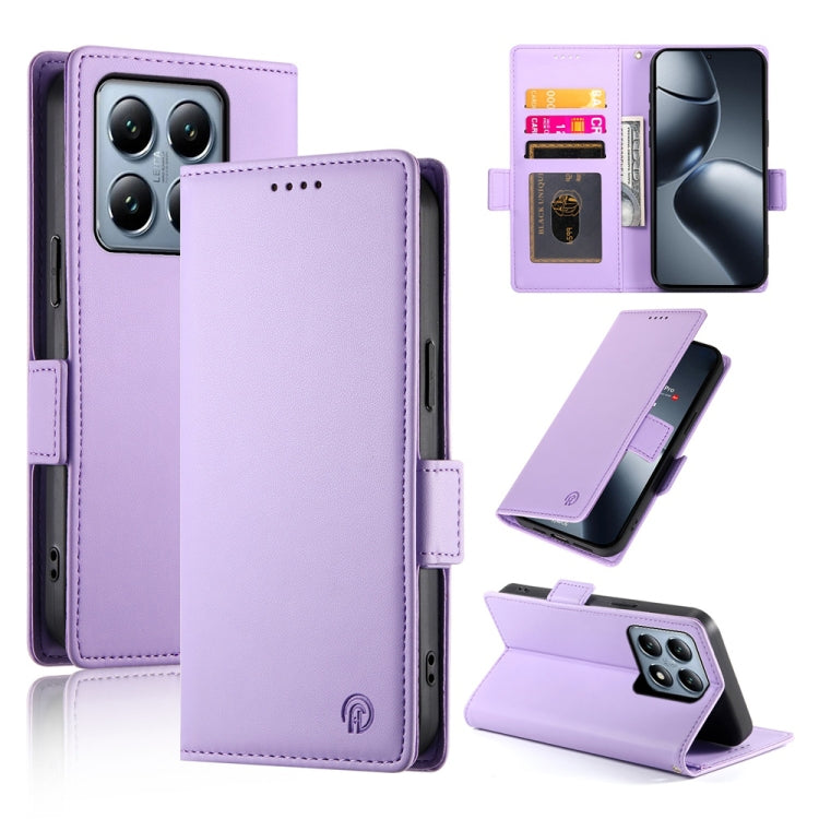 Side Buckle Magnetic Frosted Leather Phone Case, For Xiaomi 15, For Xiaomi 14T Pro, For Xiaomi 14T