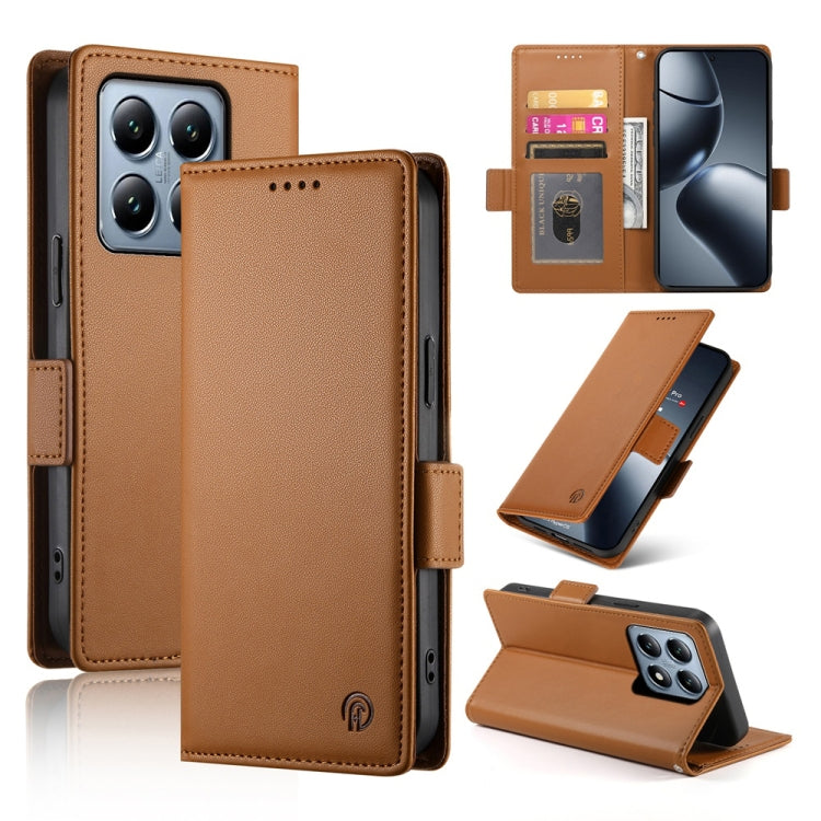 Side Buckle Magnetic Frosted Leather Phone Case, For Xiaomi 15, For Xiaomi 14T Pro, For Xiaomi 14T