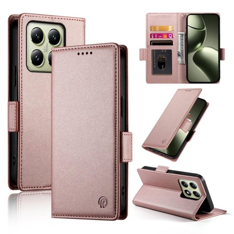 Side Buckle Magnetic Frosted Leather Phone Case, For Xiaomi 15, For Xiaomi 14T Pro, For Xiaomi 14T