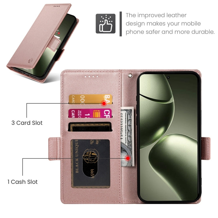 Side Buckle Magnetic Frosted Leather Phone Case, For Xiaomi 14T