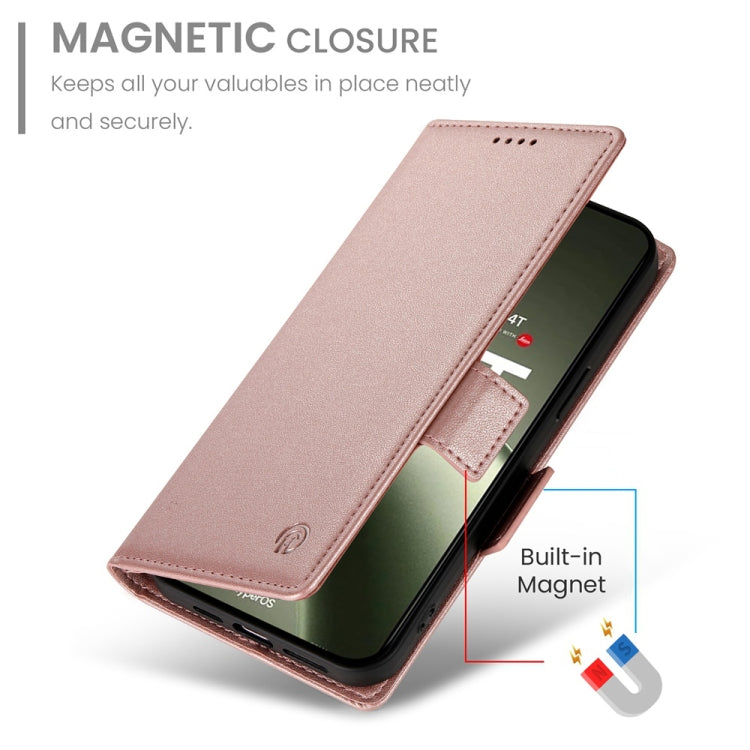 Side Buckle Magnetic Frosted Leather Phone Case, For Xiaomi 14T