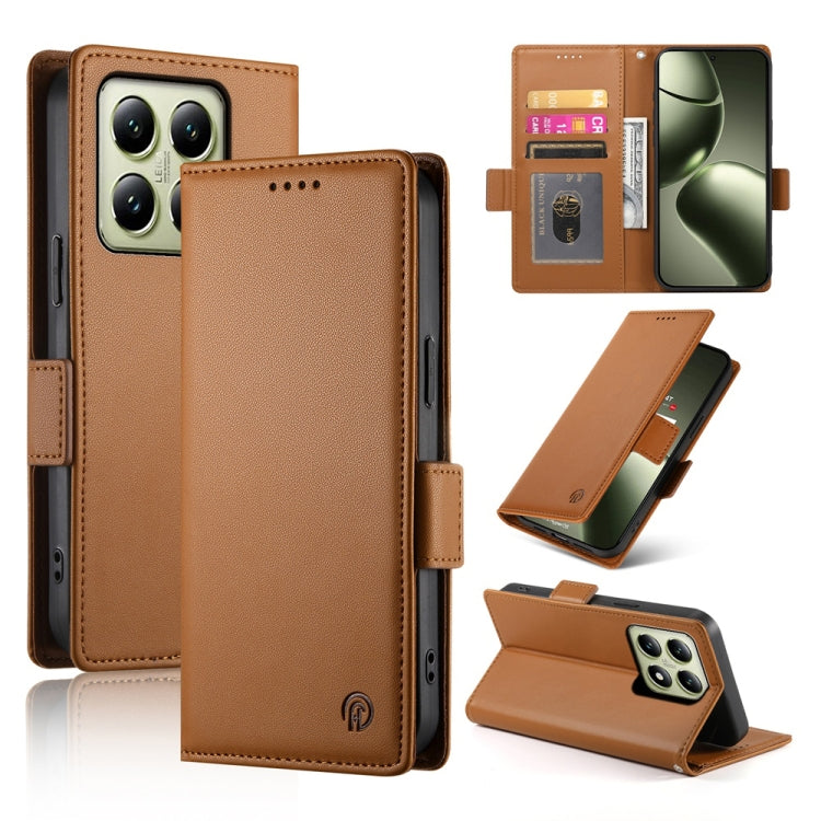 Side Buckle Magnetic Frosted Leather Phone Case, For Xiaomi 15, For Xiaomi 14T Pro, For Xiaomi 14T
