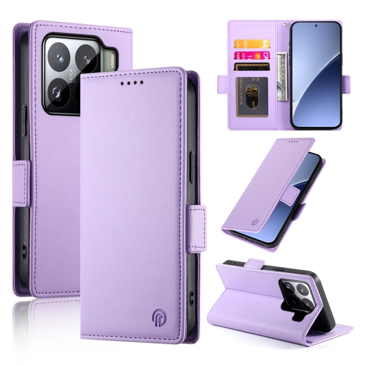 Side Buckle Magnetic Frosted Leather Phone Case, For Xiaomi 15, For Xiaomi 14T Pro, For Xiaomi 14T