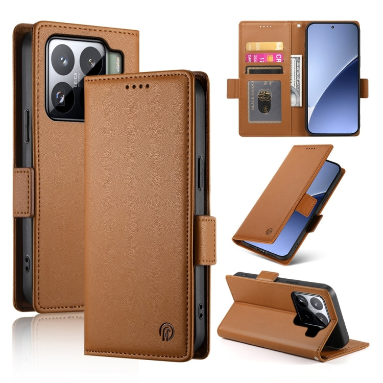 Side Buckle Magnetic Frosted Leather Phone Case, For Xiaomi 15, For Xiaomi 14T Pro, For Xiaomi 14T