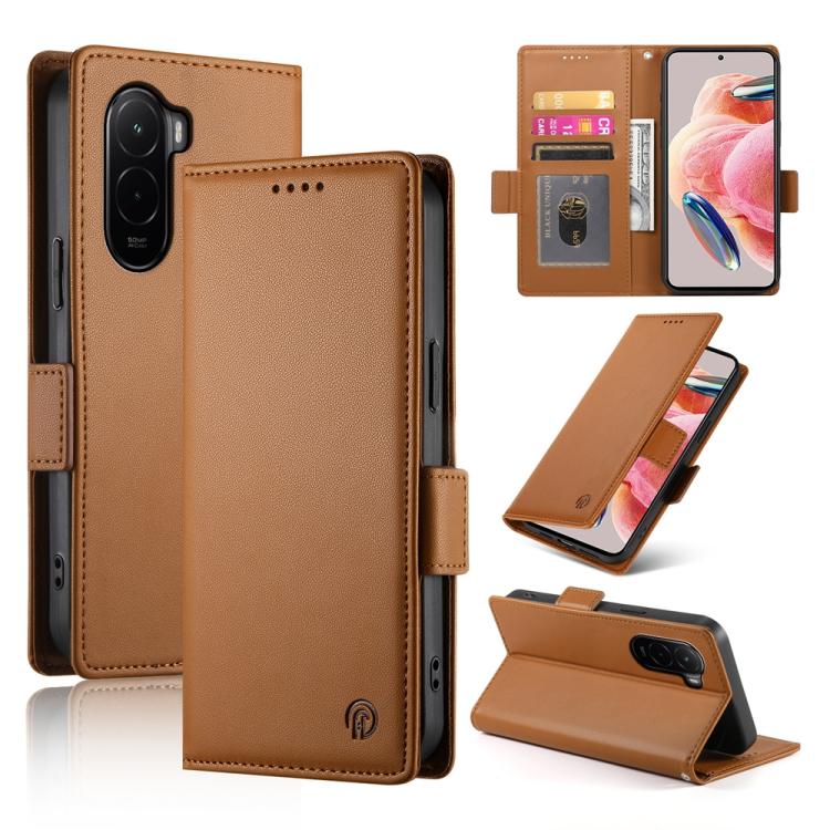 Side Buckle Magnetic Frosted Leather Phone Case, For Xiaomi Poco X8 Pro 5G / Redmi Turbo 5 5G, For Xiaomi 17 Ultra, For Xiaomi 17 Pro Max, For Xiaomi 17 Pro, For Xiaomi 17, For Xiaomi Poco M7 4G 169mm
