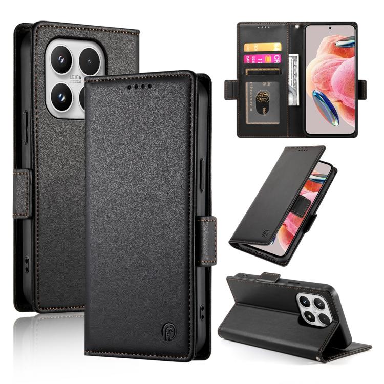 Side Buckle Magnetic Frosted Leather Phone Case, For Xiaomi Poco X8 Pro 5G / Redmi Turbo 5 5G, For Xiaomi 17 Ultra, For Xiaomi 17 Pro Max, For Xiaomi 17 Pro, For Xiaomi 17, For Xiaomi Poco M7 4G 169mm