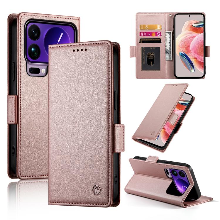 Side Buckle Magnetic Frosted Leather Phone Case, For Xiaomi 17 Pro Max, For Xiaomi 17 Pro, For Xiaomi 17, For Xiaomi Poco M7 4G 169mm, For Xiaomi Poco M7 4G 171mm, For Xiaomi 15T Pro 5G
