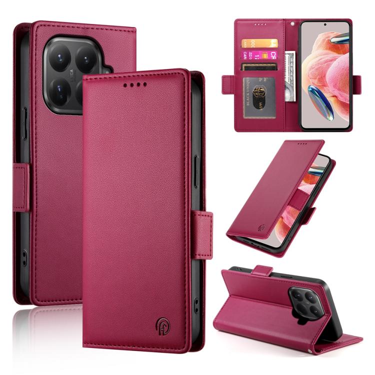 Side Buckle Magnetic Frosted Leather Phone Case, For Xiaomi Poco M7 4G 171mm, For Xiaomi 15T Pro 5G, For Xiaomi 15T 5G, For Xiaomi 15 Ultra, For Xiaomi Poco X7 Pro / Redmi Turbo 4, For Xiaomi 15 Pro