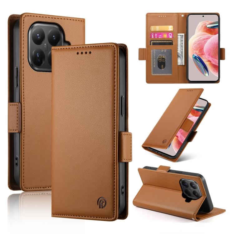 Side Buckle Magnetic Frosted Leather Phone Case, For Xiaomi Poco M7 4G 171mm, For Xiaomi 15T Pro 5G, For Xiaomi 15T 5G, For Xiaomi 15 Ultra, For Xiaomi Poco X7 Pro / Redmi Turbo 4, For Xiaomi 15 Pro