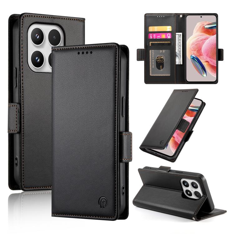 Side Buckle Magnetic Frosted Leather Phone Case, For Xiaomi Poco C95 Pro, For Xiaomi 17 Max 5G, For Xiaomi 17T Pro 5G, For Xiaomi 17T 5G, For Xiaomi Poco X8 Pro 5G / Redmi Turbo 5 5G, For Xiaomi 17 Ultra