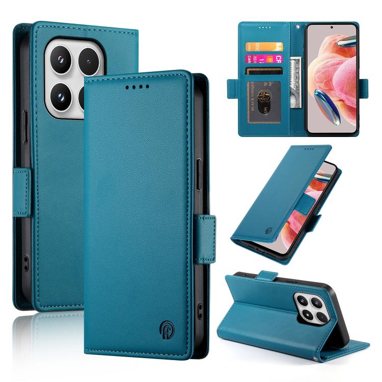 Side Buckle Magnetic Frosted Leather Phone Case, For Xiaomi Poco C95 Pro, For Xiaomi 17 Max 5G, For Xiaomi 17T Pro 5G, For Xiaomi 17T 5G, For Xiaomi Poco X8 Pro 5G / Redmi Turbo 5 5G, For Xiaomi 17 Ultra