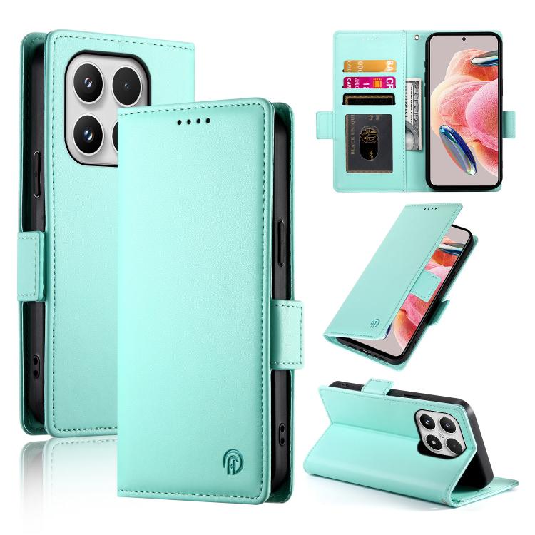 Side Buckle Magnetic Frosted Leather Phone Case, For Xiaomi Poco C95 Pro, For Xiaomi 17 Max 5G, For Xiaomi 17T Pro 5G, For Xiaomi 17T 5G, For Xiaomi Poco X8 Pro 5G / Redmi Turbo 5 5G, For Xiaomi 17 Ultra