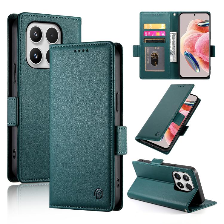 Side Buckle Magnetic Frosted Leather Phone Case, For Xiaomi Poco C95 Pro, For Xiaomi 17 Max 5G, For Xiaomi 17T Pro 5G, For Xiaomi 17T 5G, For Xiaomi Poco X8 Pro 5G / Redmi Turbo 5 5G, For Xiaomi 17 Ultra