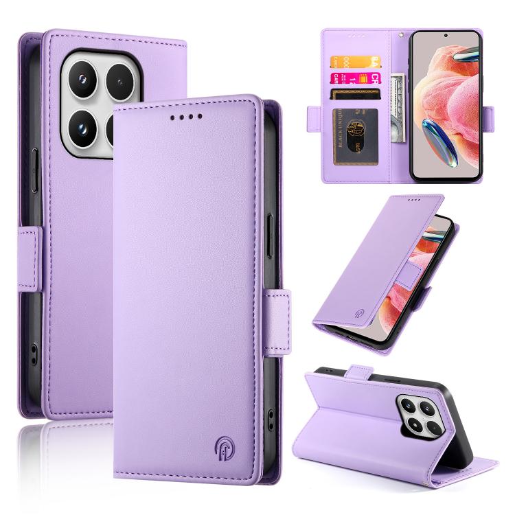 Side Buckle Magnetic Frosted Leather Phone Case, For Xiaomi Poco C95 Pro, For Xiaomi 17 Max 5G, For Xiaomi 17T Pro 5G, For Xiaomi 17T 5G, For Xiaomi Poco X8 Pro 5G / Redmi Turbo 5 5G, For Xiaomi 17 Ultra