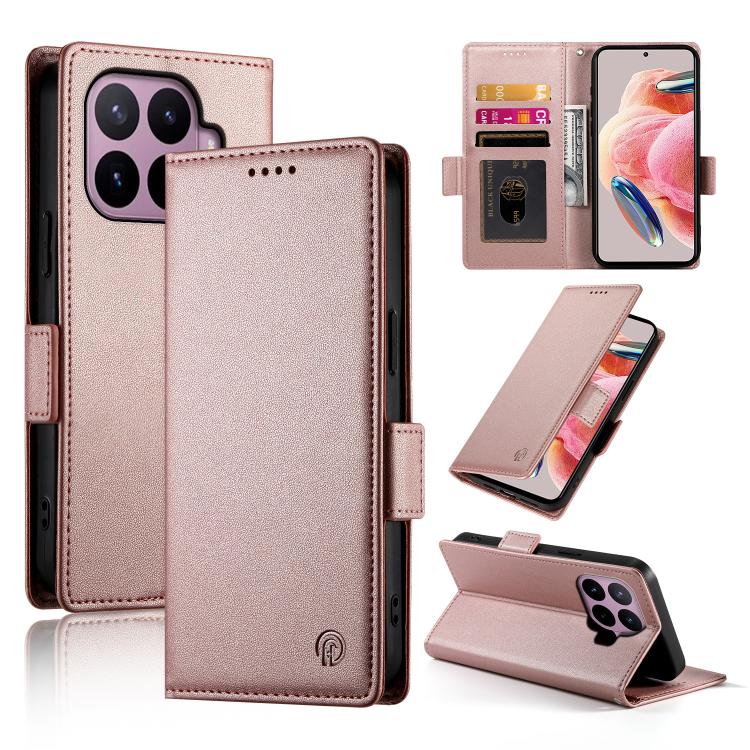 Side Buckle Magnetic Frosted Leather Phone Case, For Xiaomi Poco C95 Pro, For Xiaomi 17 Max 5G, For Xiaomi 17T Pro 5G, For Xiaomi 17T 5G, For Xiaomi Poco X8 Pro 5G / Redmi Turbo 5 5G, For Xiaomi 17 Ultra