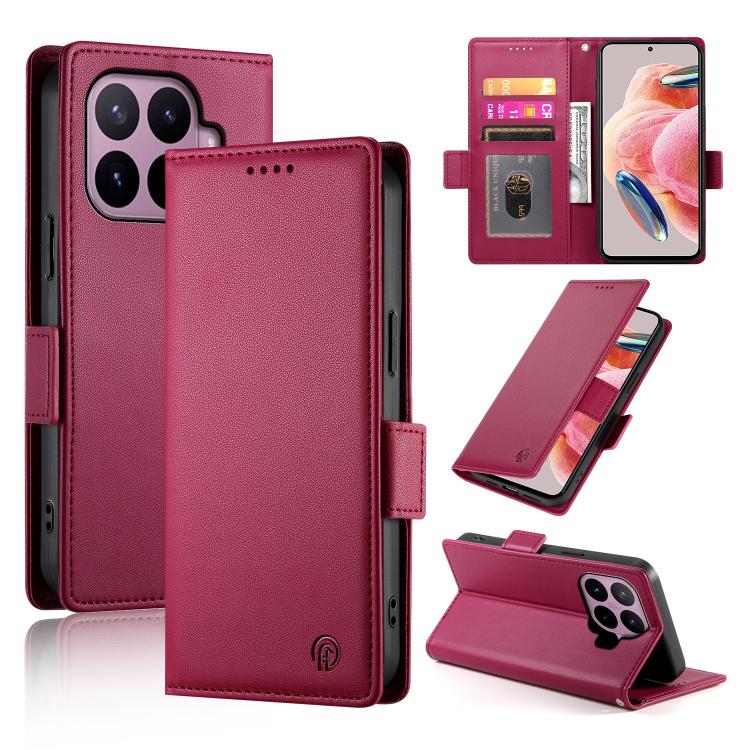 Side Buckle Magnetic Frosted Leather Phone Case, For Xiaomi Poco C95 Pro, For Xiaomi 17 Max 5G, For Xiaomi 17T Pro 5G, For Xiaomi 17T 5G, For Xiaomi Poco X8 Pro 5G / Redmi Turbo 5 5G, For Xiaomi 17 Ultra