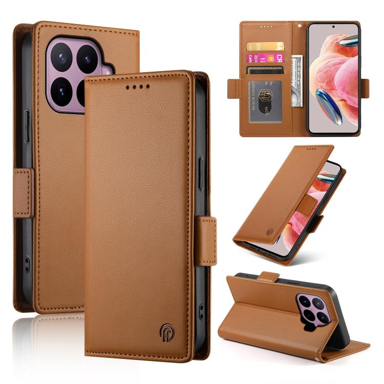 Side Buckle Magnetic Frosted Leather Phone Case, For Xiaomi Poco C95 Pro, For Xiaomi 17 Max 5G, For Xiaomi 17T Pro 5G, For Xiaomi 17T 5G, For Xiaomi Poco X8 Pro 5G / Redmi Turbo 5 5G, For Xiaomi 17 Ultra