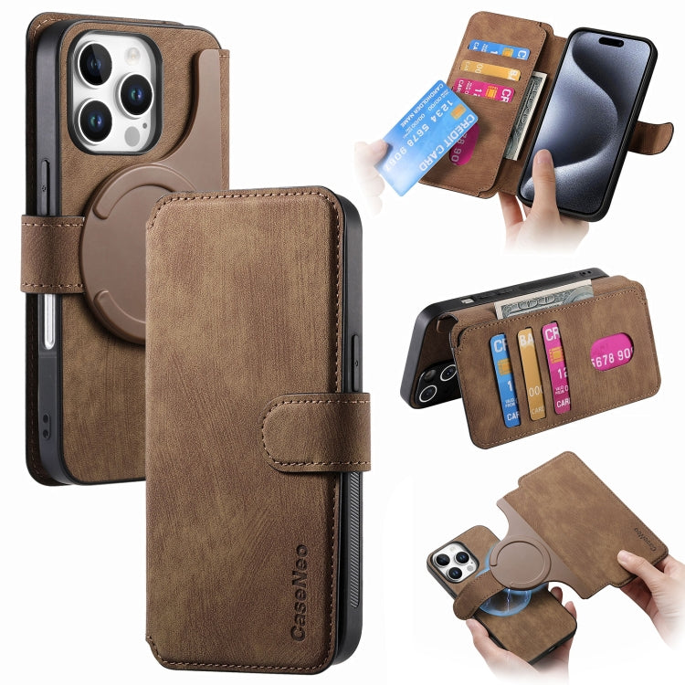 CaseNeo MagSafe RFID Anti-theft Retro Leather Phone Case, For iPhone 17e / 16e, For iPhone 17 Pro Max, For iPhone 17 Pro, For iPhone 17, For iPhone Air, For iPhone 16 Pro Max, For iPhone 16 Pro, For iPhone 16 Plus