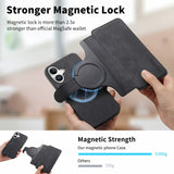 CaseNeo MagSafe RFID Anti-theft Retro Leather Phone Case, For iPhone 16, For iPhone 15 Pro Max, For iPhone 15 Pro, For iPhone 15 Plus, For iPhone 15