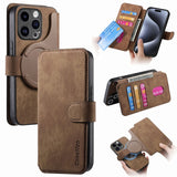 CaseNeo MagSafe RFID Anti-theft Retro Leather Phone Case, For iPhone 16, For iPhone 15 Pro Max, For iPhone 15 Pro, For iPhone 15 Plus, For iPhone 15