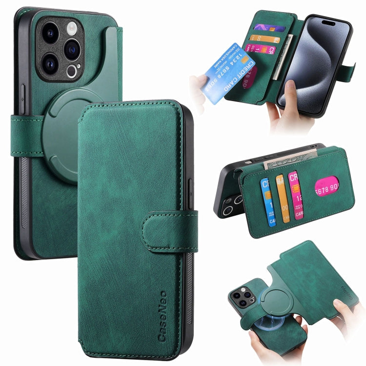 CaseNeo MagSafe RFID Anti-theft Retro Leather Phone Case, For iPhone 16, For iPhone 15 Pro Max, For iPhone 15 Pro, For iPhone 15 Plus, For iPhone 15