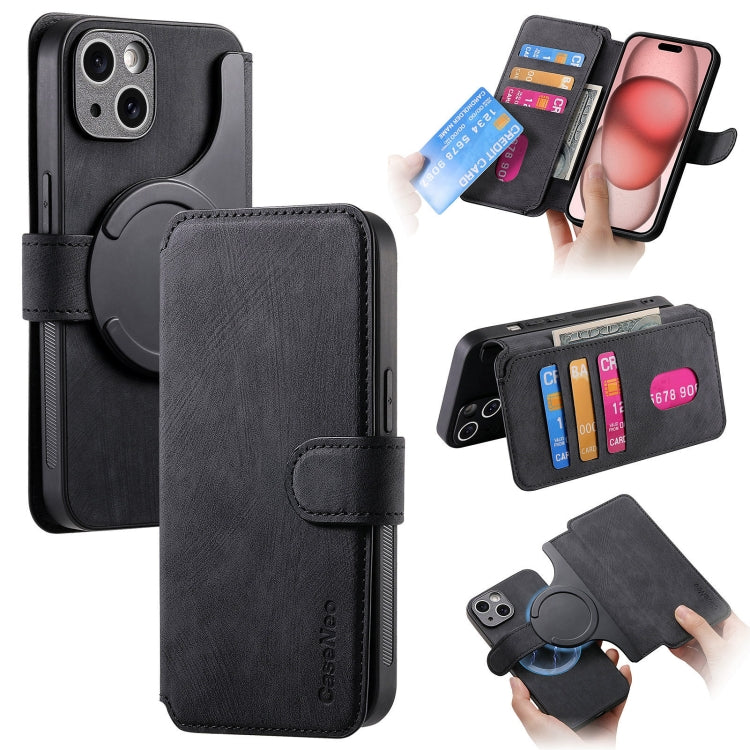 CaseNeo MagSafe RFID Anti-theft Retro Leather Phone Case, For iPhone 16, For iPhone 15 Pro Max, For iPhone 15 Pro, For iPhone 15 Plus, For iPhone 15