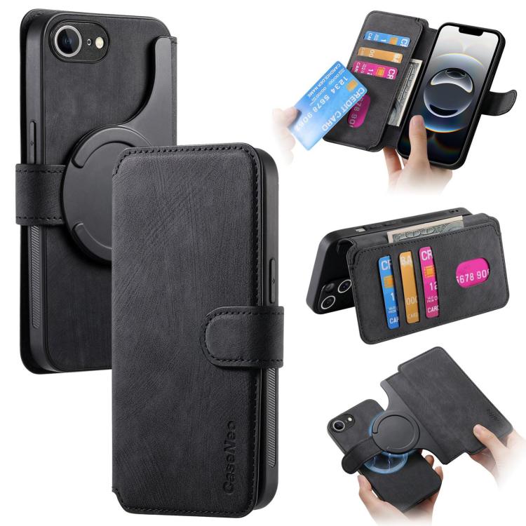 CaseNeo MagSafe RFID Anti-theft Retro Leather Phone Case, For iPhone 18 / 17, For iPhone 18 Pro / 17 Pro, For iPhone 18 Pro Max / 17 Pro Max, For iPhone 17e / 16e, For iPhone Air, For iPhone 16 Pro Max, For iPhone 16 Pro, For iPhone 16 Plus