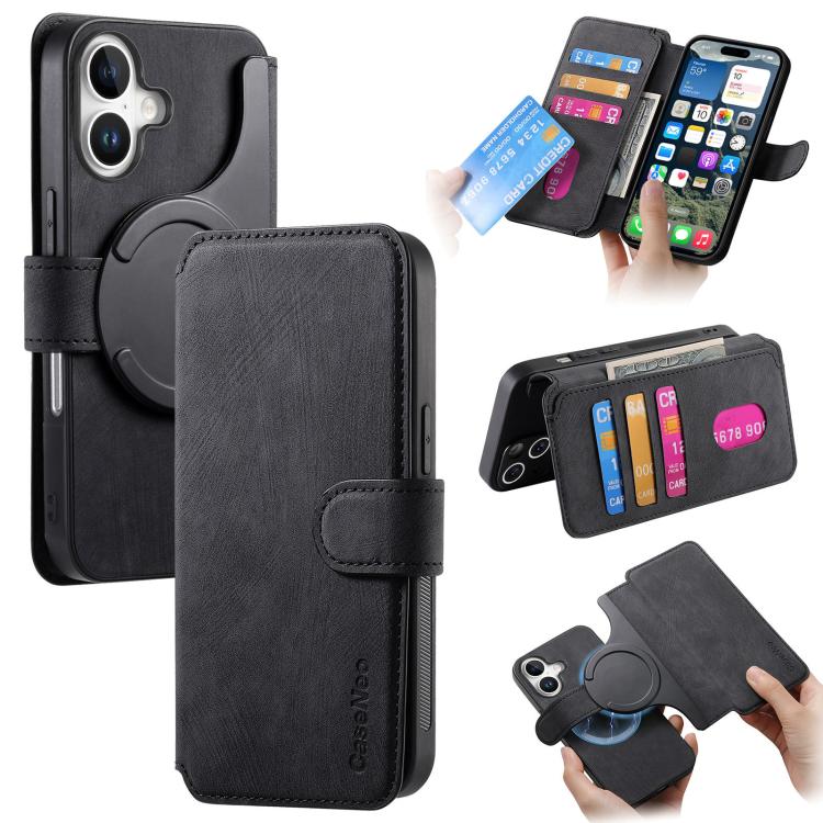 CaseNeo MagSafe RFID Anti-theft Retro Leather Phone Case, For iPhone 18 / 17, For iPhone 18 Pro / 17 Pro, For iPhone 18 Pro Max / 17 Pro Max, For iPhone 17e / 16e, For iPhone Air, For iPhone 16 Pro Max, For iPhone 16 Pro, For iPhone 16 Plus