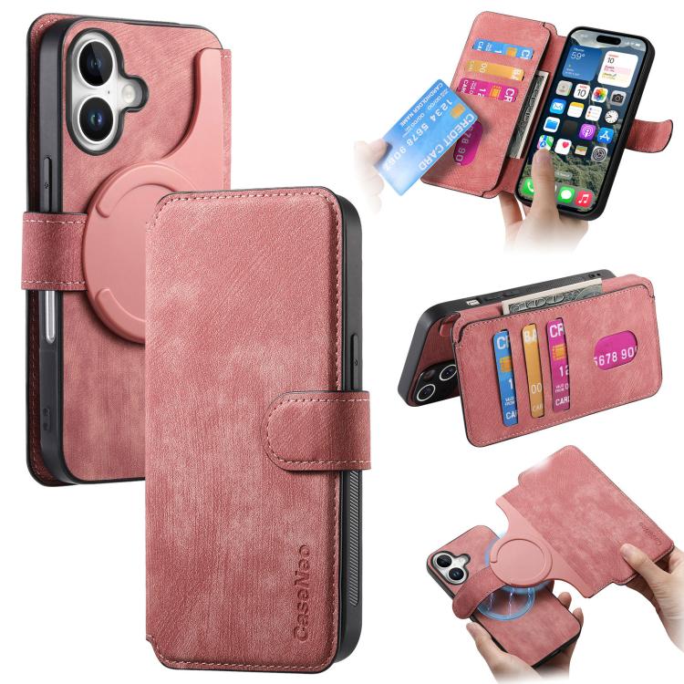 CaseNeo MagSafe RFID Anti-theft Retro Leather Phone Case, For iPhone 18 / 17, For iPhone 18 Pro / 17 Pro, For iPhone 18 Pro Max / 17 Pro Max, For iPhone 17e / 16e, For iPhone Air, For iPhone 16 Pro Max, For iPhone 16 Pro, For iPhone 16 Plus