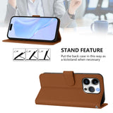 Skin Feel Solid Color Leather Phone Case with Lanyard, For iPhone 16 Pro, For iPhone 16 Plus