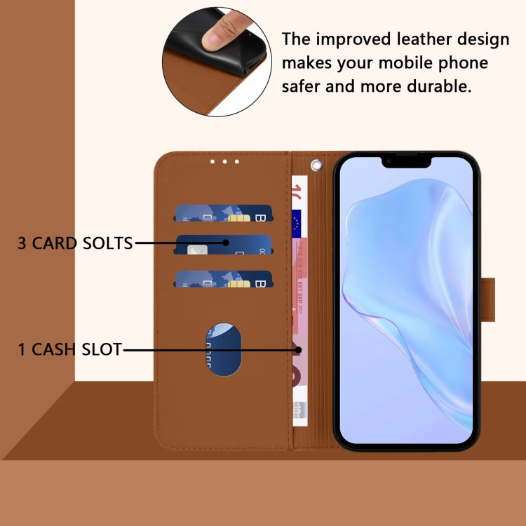 Skin Feel Solid Color Leather Phone Case with Lanyard, For iPhone 16, For iPhone 15 Pro Max