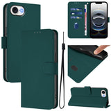 Skin Feel Solid Color Leather Phone Case with Lanyard, For iPhone 17e / 16e, For iPhone 17 Pro Max