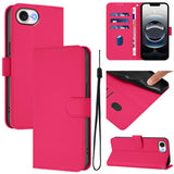 Skin Feel Solid Color Leather Phone Case with Lanyard, For iPhone 17e / 16e, For iPhone 17 Pro Max