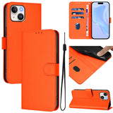 Skin Feel Solid Color Leather Phone Case with Lanyard, For iPhone 12 Pro Max, For iPhone 12 mini