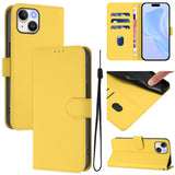 Skin Feel Solid Color Leather Phone Case with Lanyard, For iPhone 12 Pro Max, For iPhone 12 mini