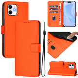 Skin Feel Solid Color Leather Phone Case with Lanyard, For iPhone 11 Pro Max, For iPhone 11