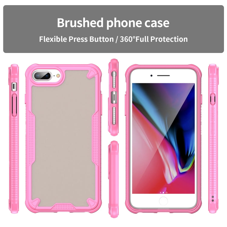 Armor Glaze PC Hybrid TPU Phone Case, For iPhone 8 Plus, For iPhone 8, For iPhone 7 Plus, For iPhone 7