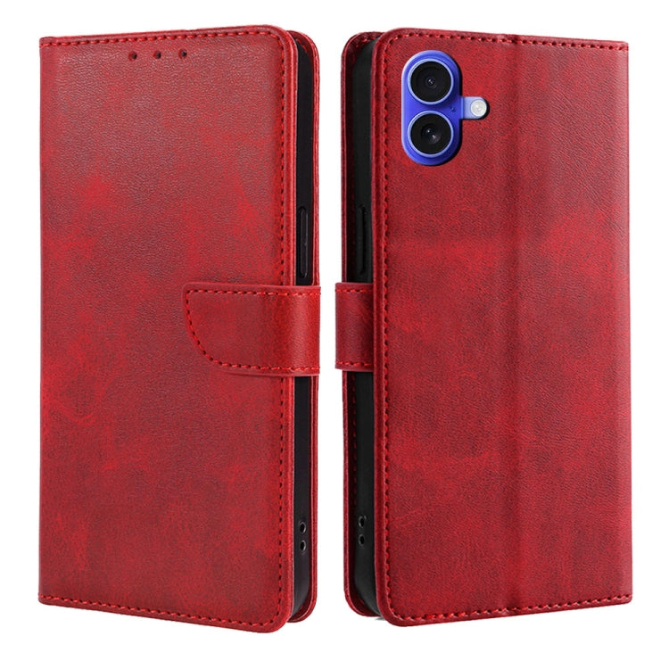 Calf Texture Buckle Flip Leather Phone Case, For iPhone 17 Pro Max, For iPhone 17 Pro, For iPhone 17, For iPhone Air, For iPhone 16 Pro Max, For iPhone 16 Pro, For iPhone 16 Plus, For iPhone 16