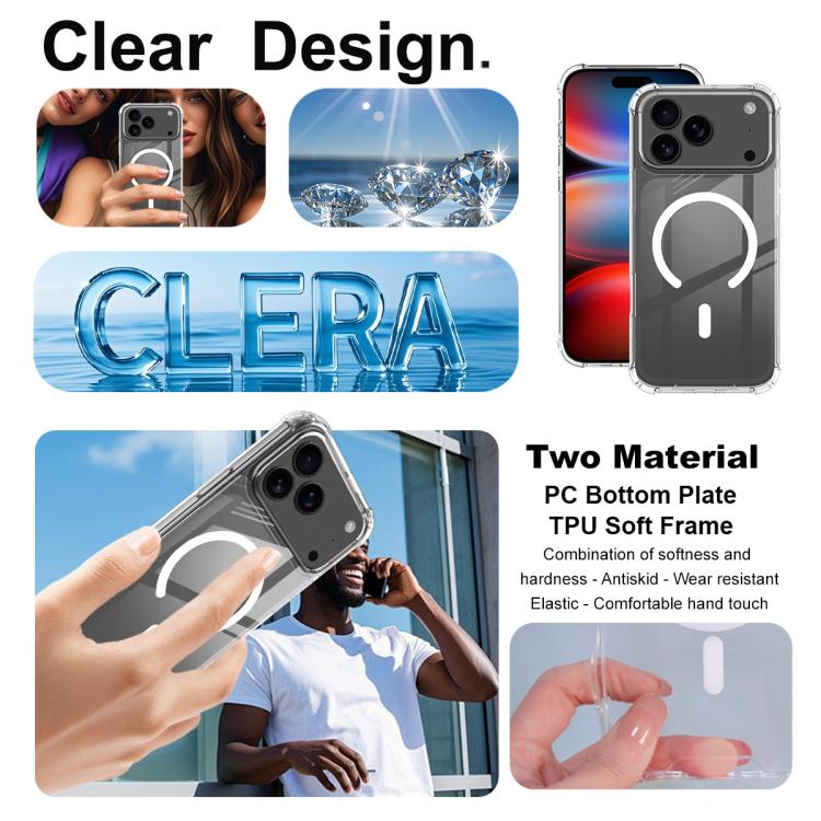 IMAK Space Shield PC + TPU Airbag Shockproof MagSafe Phone Case, For iPhone 17 Pro Max, For iPhone 17 Pro, For iPhone 17, For iPhone Air, For iPhone 16 Pro, For iPhone 16